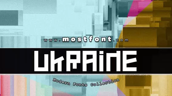 「Ukraine」字体排版样式