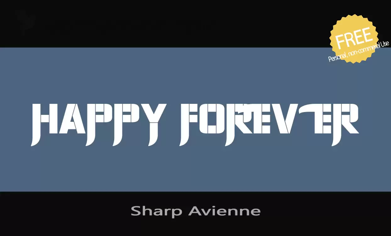 「Sharp-Avienne」字体效果图