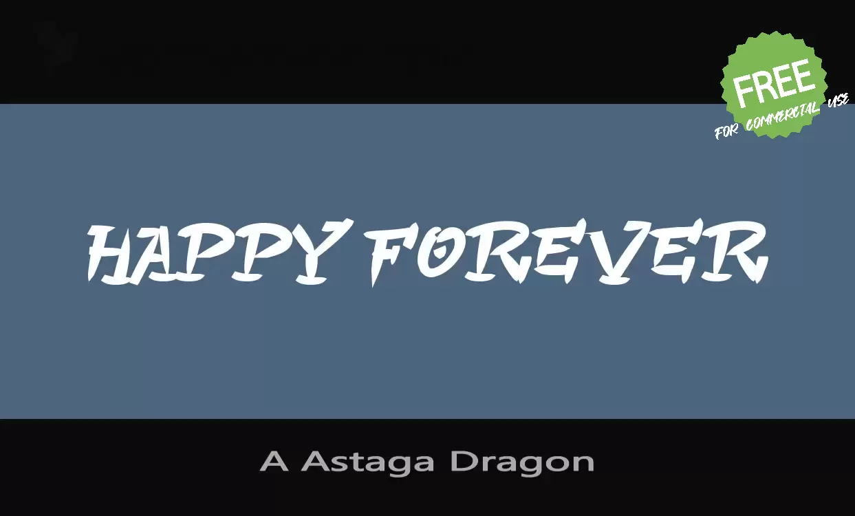 Font Sample of A-Astaga-Dragon