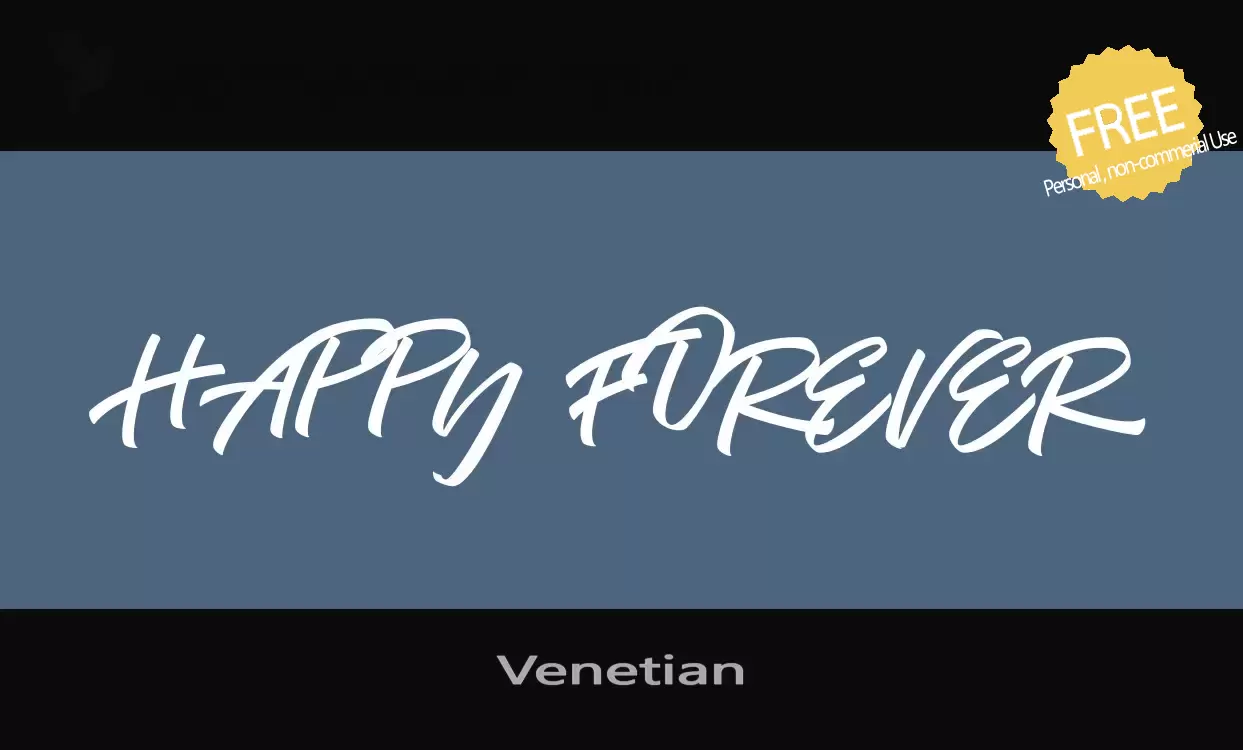 「Venetian」字体效果图