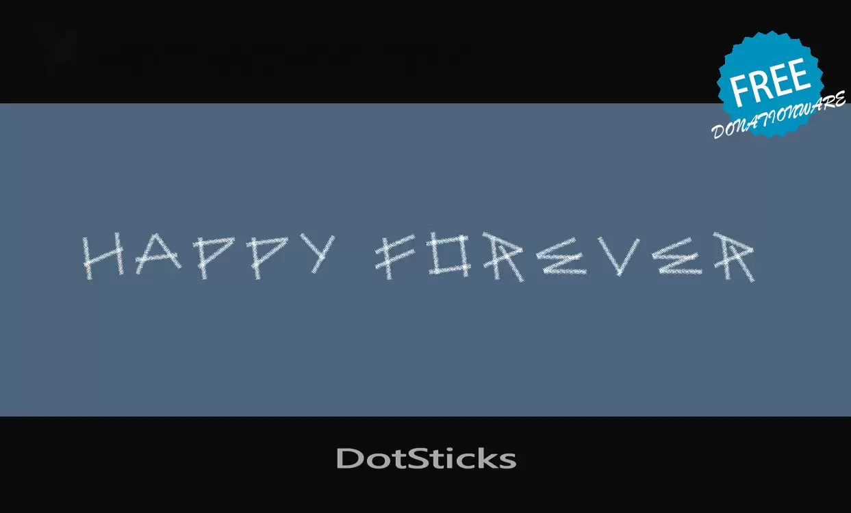 「DotSticks」字体效果图