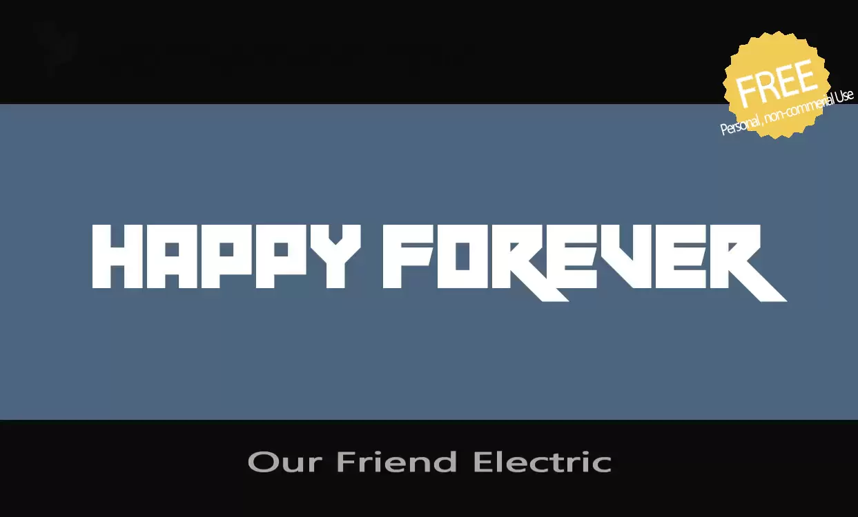 「Our-Friend-Electric」字体效果图