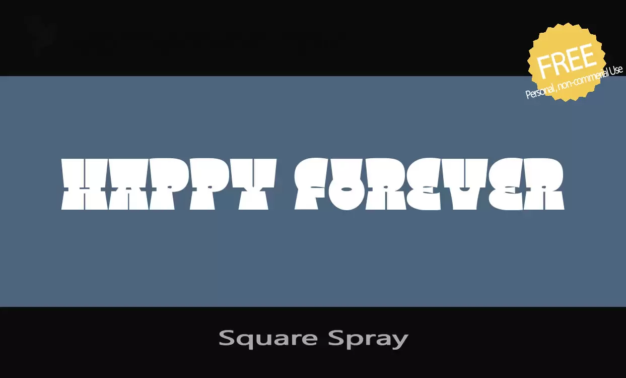 Font Sample of Square-Spray