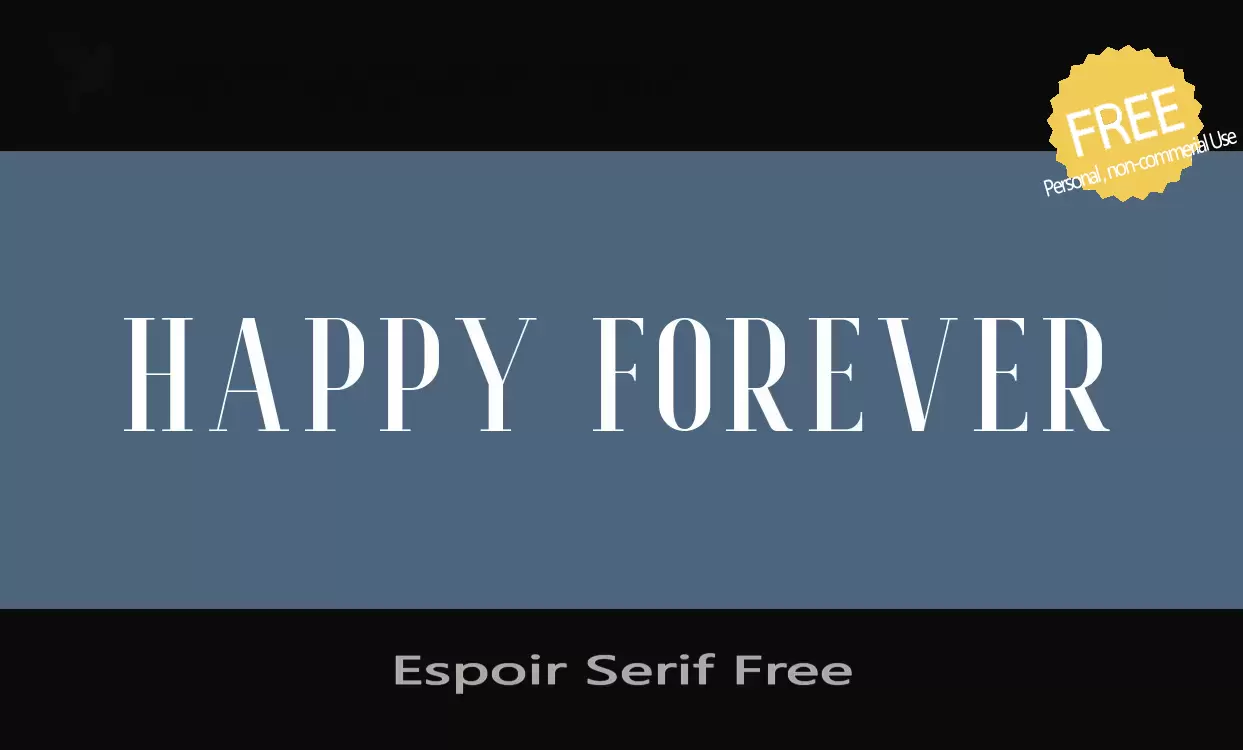 「Espoir-Serif-Free」字体效果图