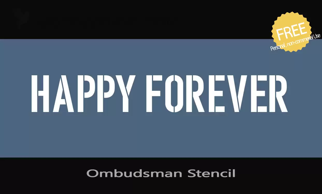 Font Sample of Ombudsman-Stencil