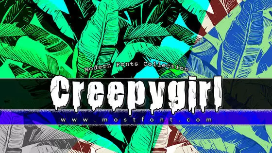 「Creepygirl」字体排版图片