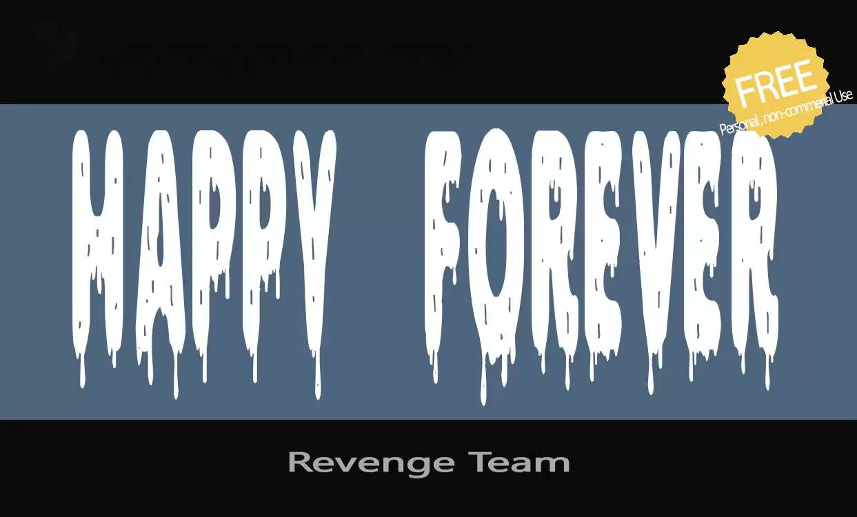 Font Sample of Revenge-Team