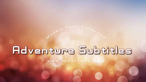 「Adventure-Subtitles」字体排版图片