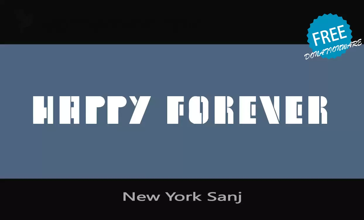 「New-York-Sanj」字体效果图