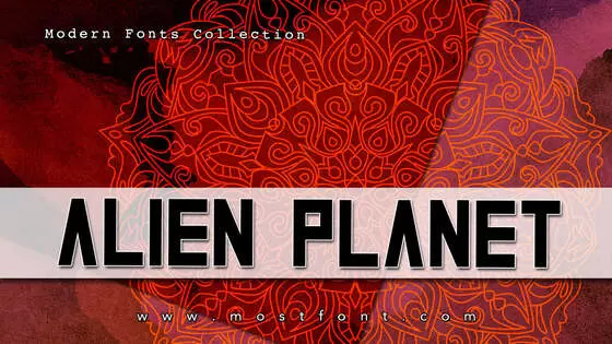 Typographic Design of Alien-Planet