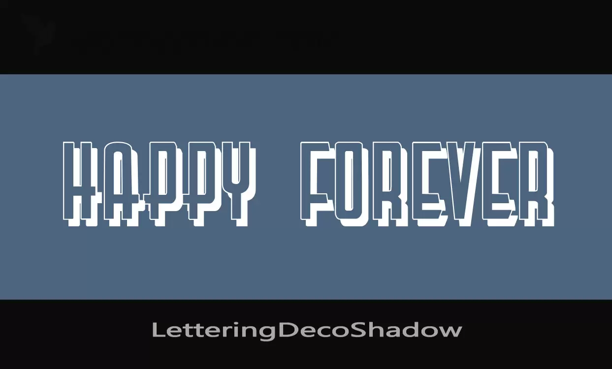 「LetteringDecoShadow」字体效果图