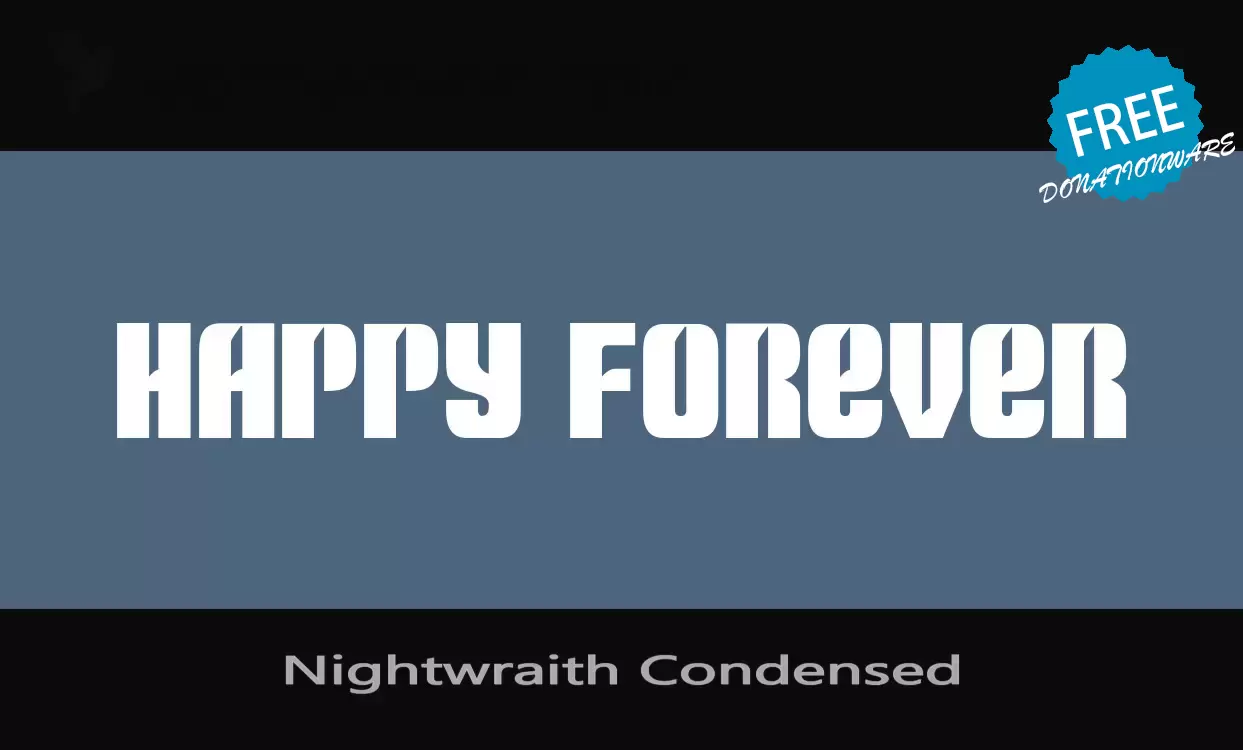 「Nightwraith-Condensed」字体效果图