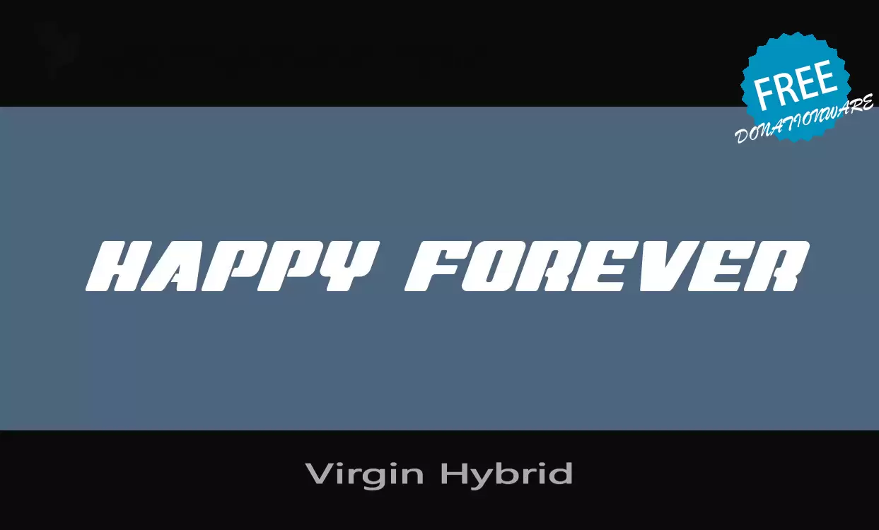 「Virgin-Hybrid」字体效果图