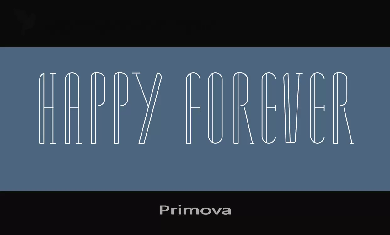 「Primova」字体效果图