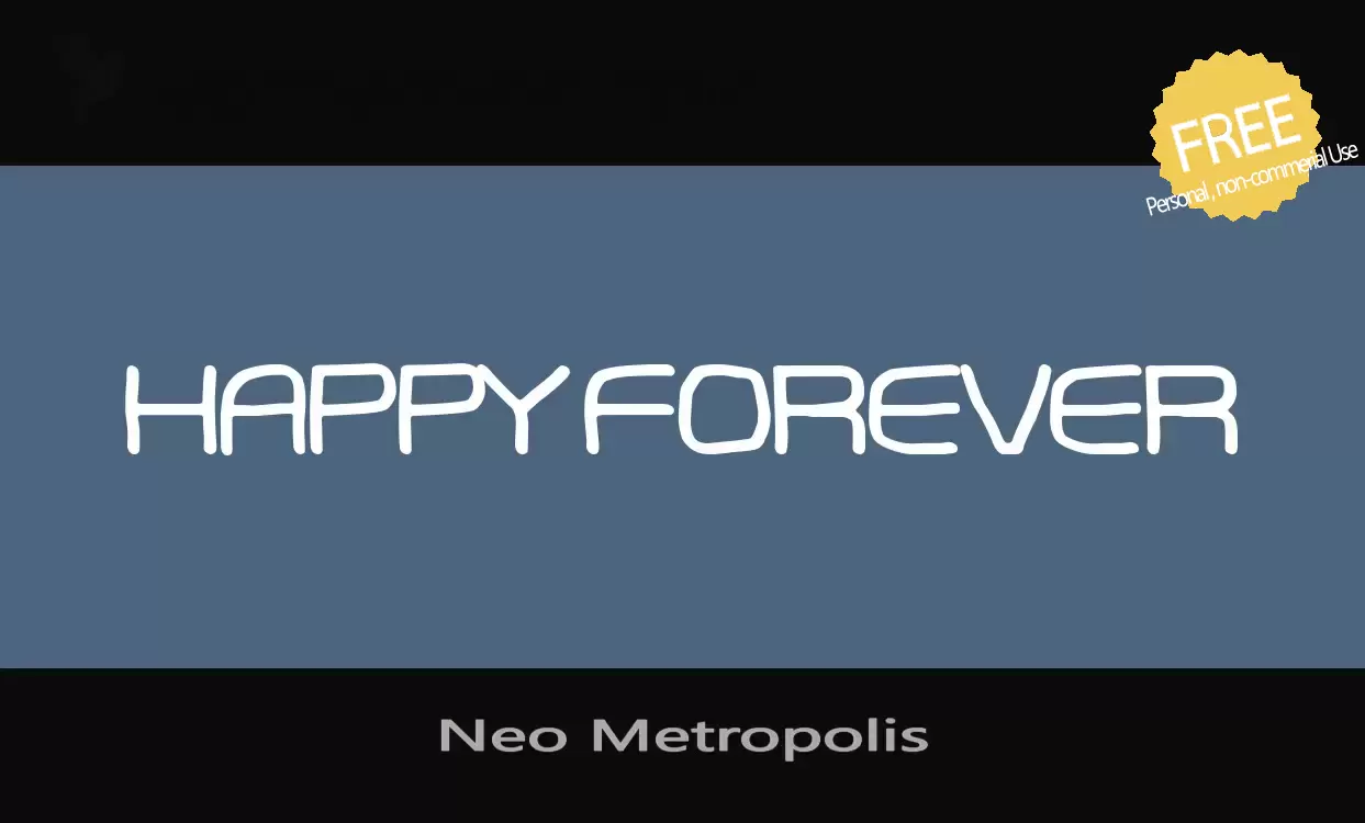 「Neo-Metropolis」字体效果图