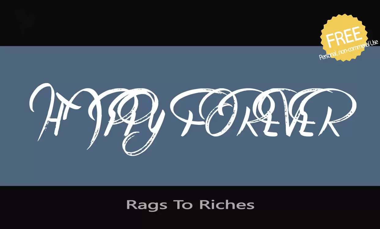 「Rags-To-Riches」字体效果图