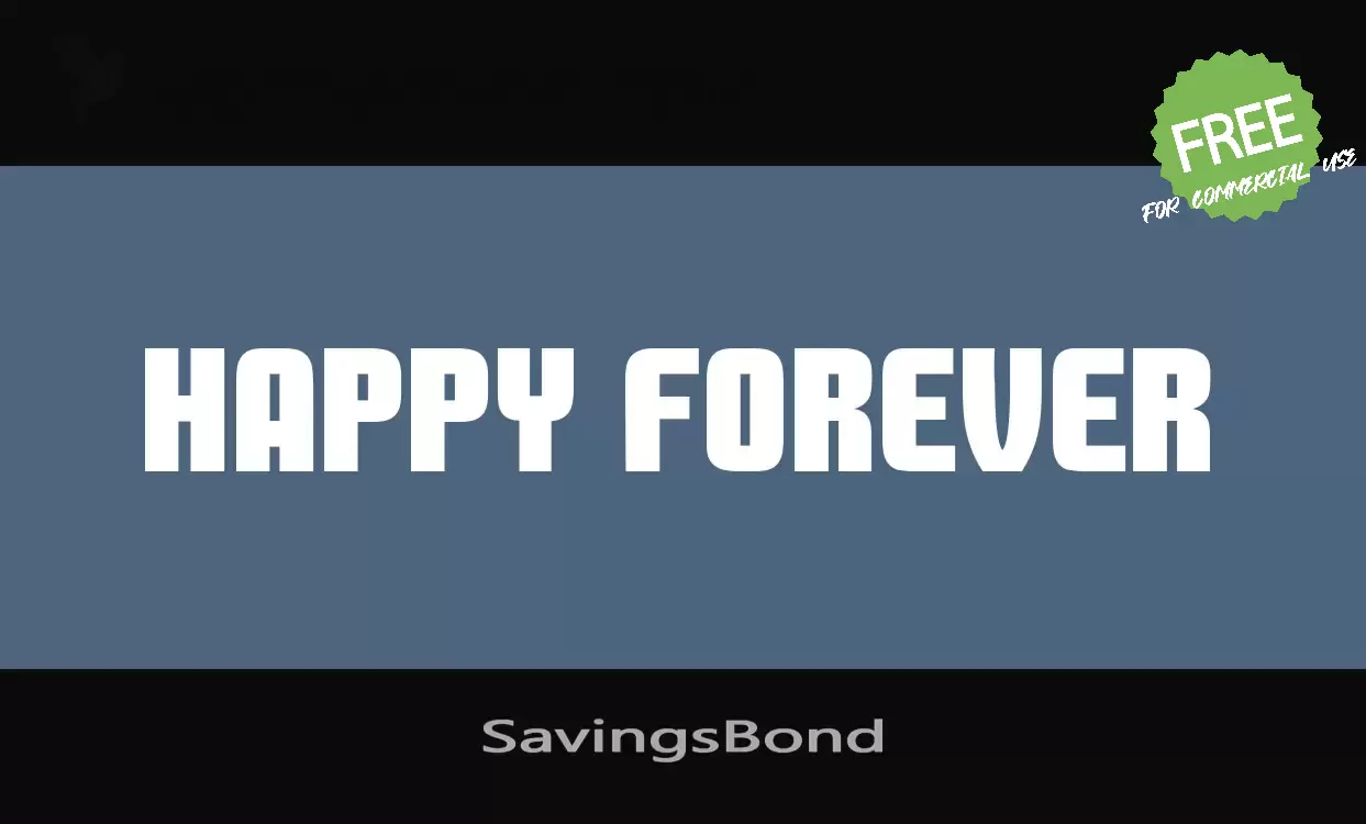 「SavingsBond」字体效果图