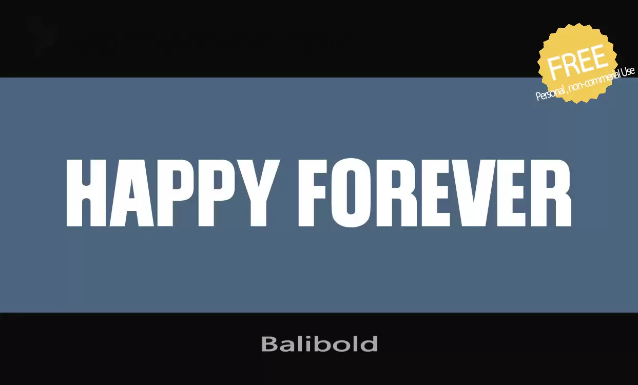 Font Sample of Balibold