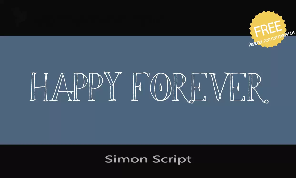 Font Sample of Simon-Script