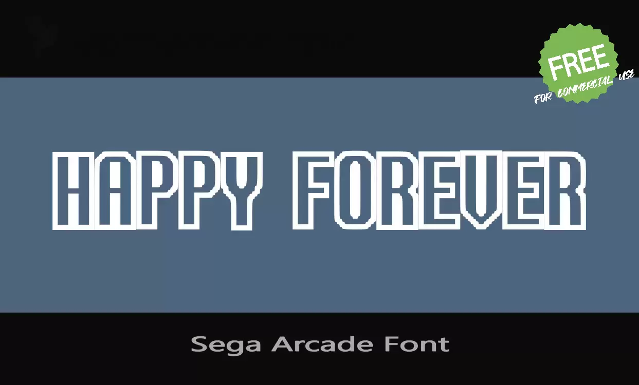 Sample of Sega-Arcade-Font