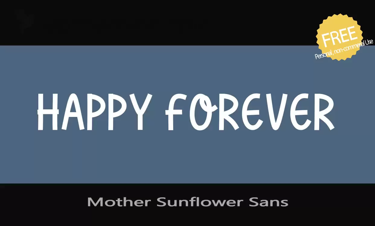 Sample of Mother-Sunflower-Sans