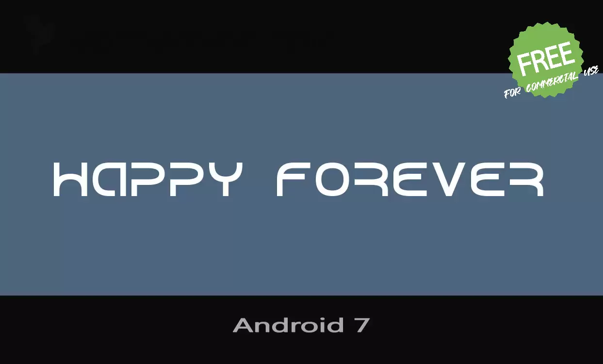 「Android-7」字体效果图