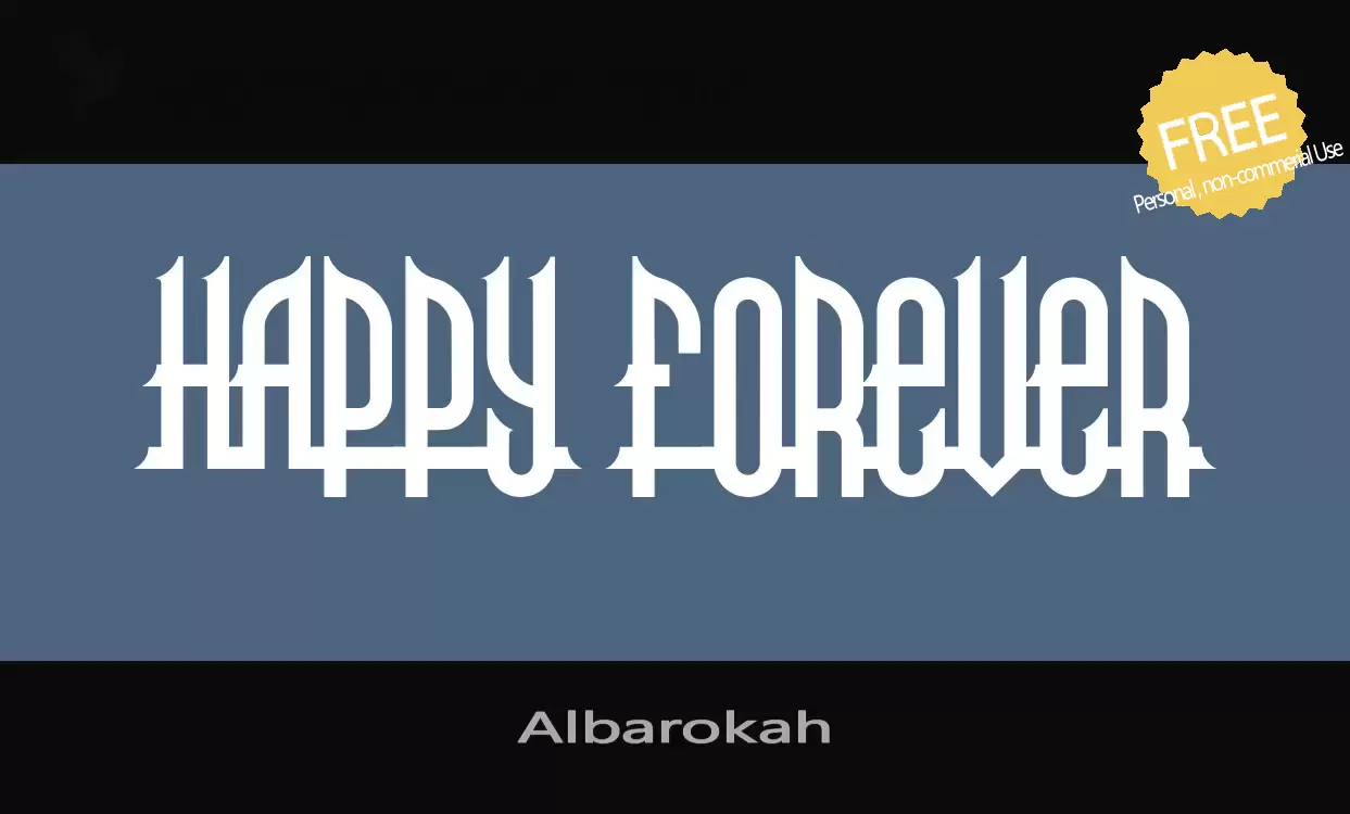 「Albarokah」字体效果图