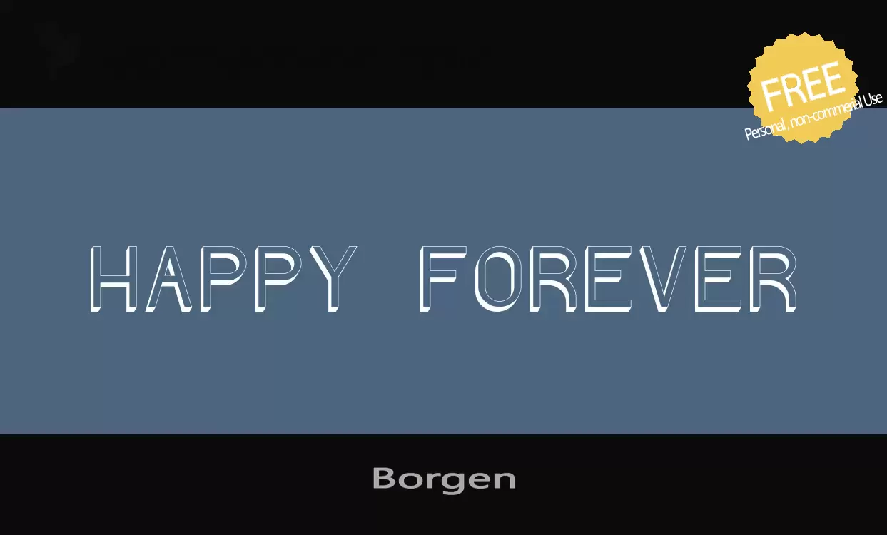 「Borgen」字体效果图