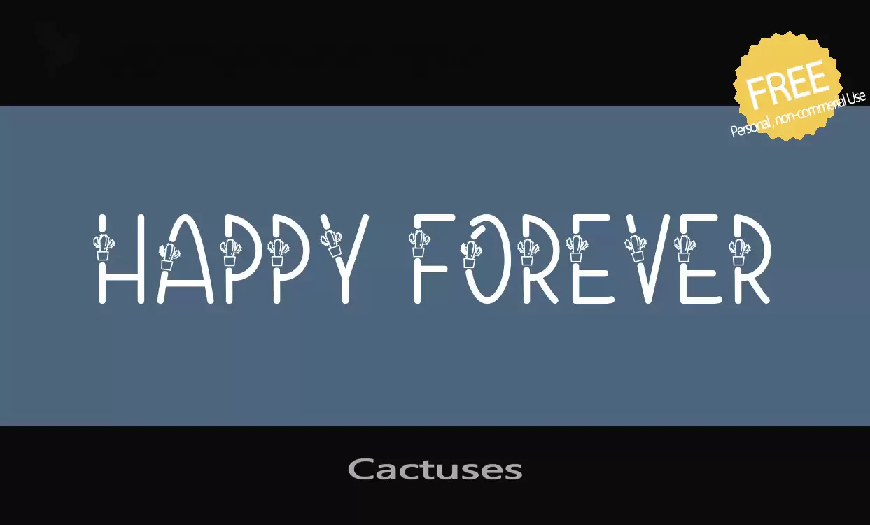 Font Sample of Cactuses