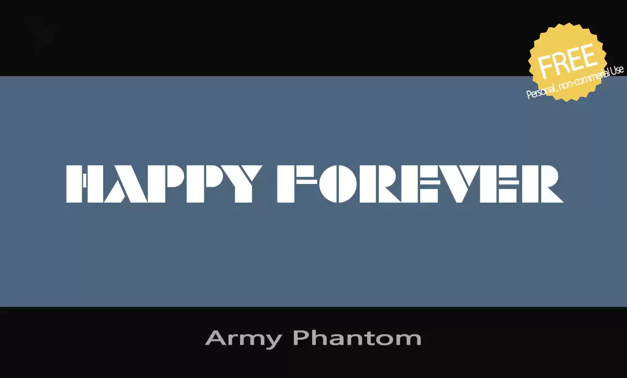 「Army-Phantom」字体效果图