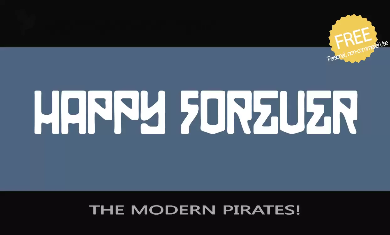 「THE-MODERN-PIRATES!」字体效果图