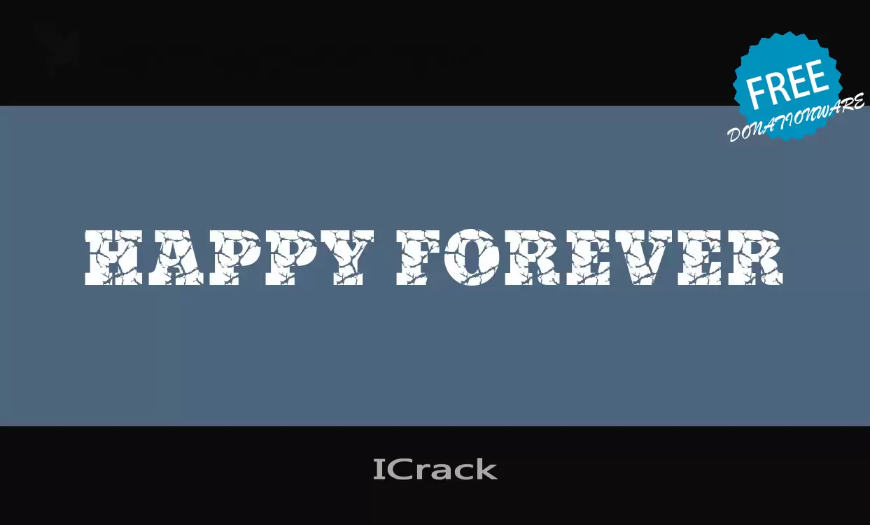 Font Sample of ICrack