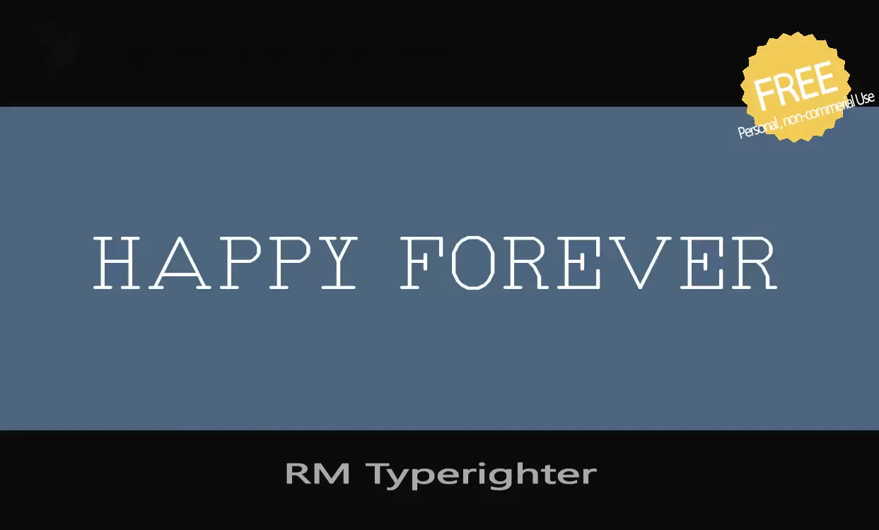 「RM-Typerighter」字体效果图