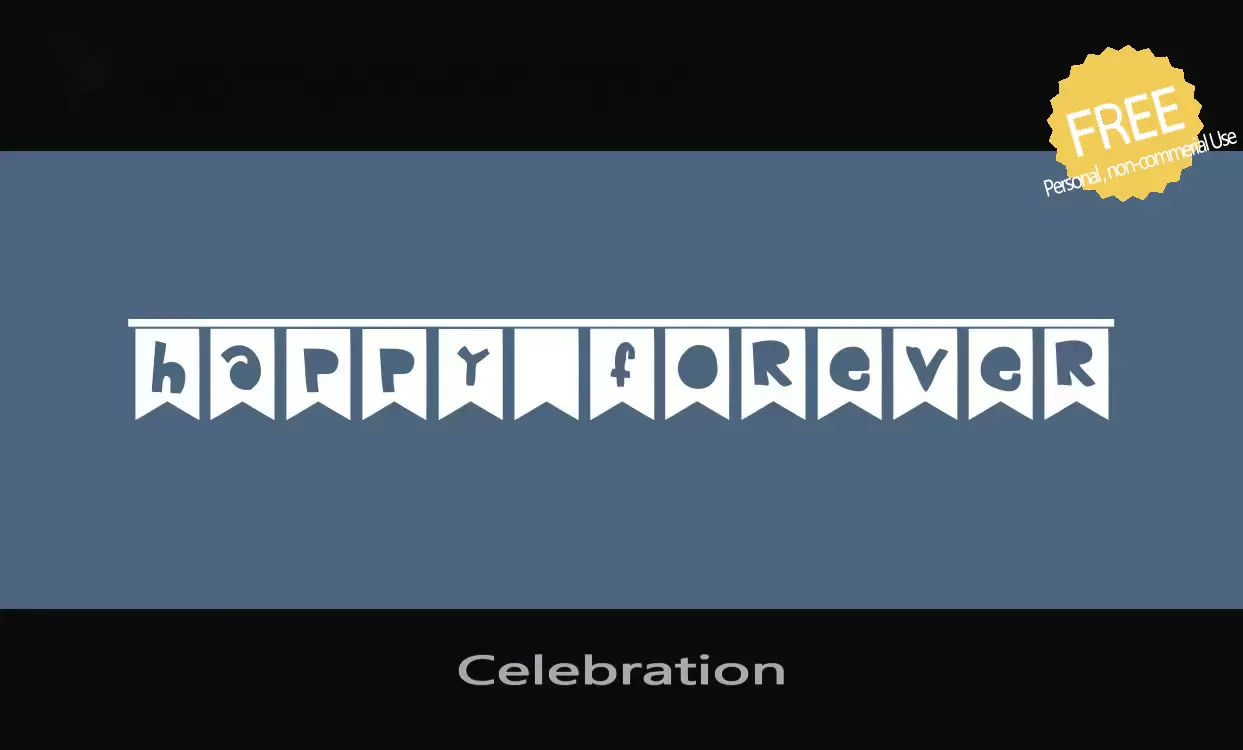 Font Sample of Celebration