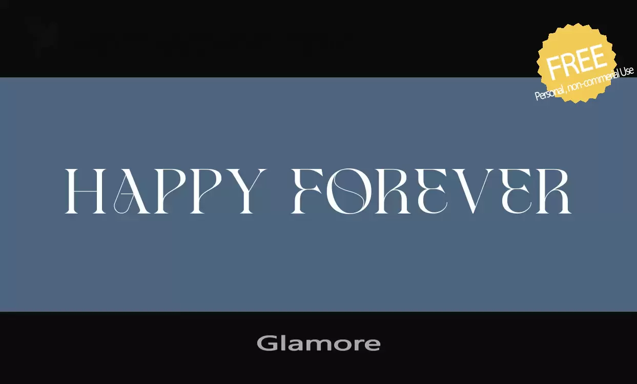 Font Sample of Glamore