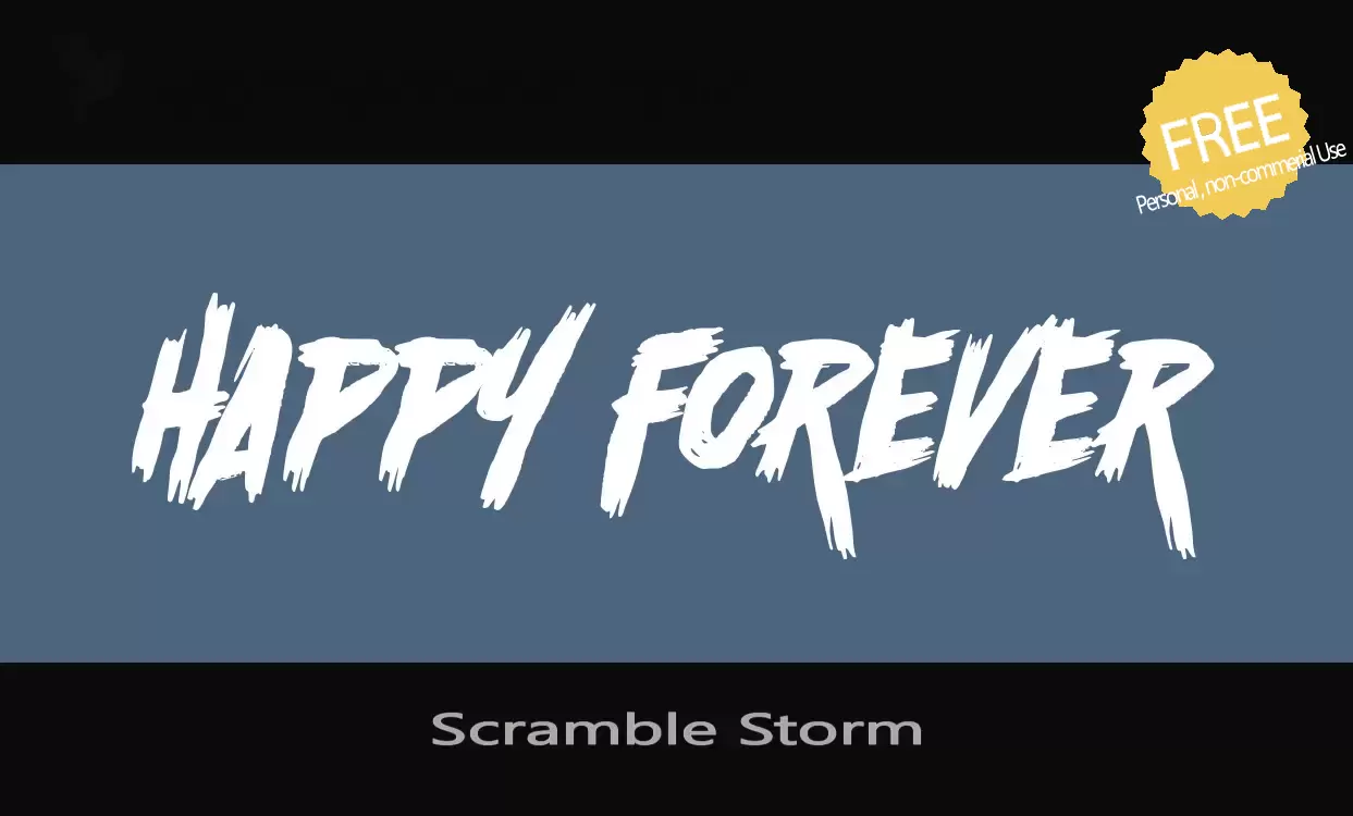 Font Sample of Scramble-Storm