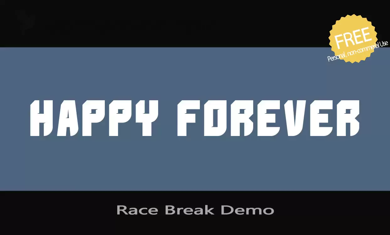 Font Sample of Race-Break-Demo