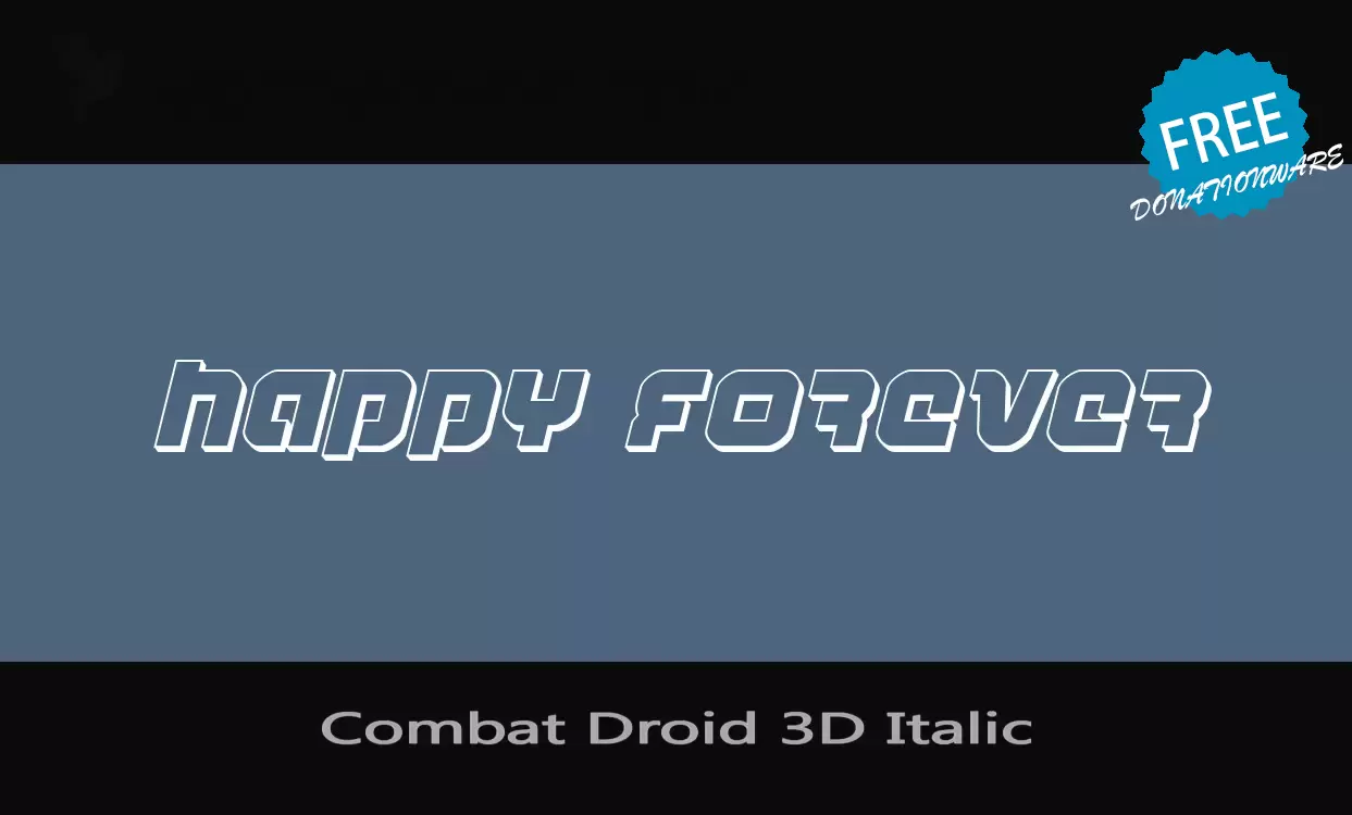 Sample of Combat-Droid-3D-Italic