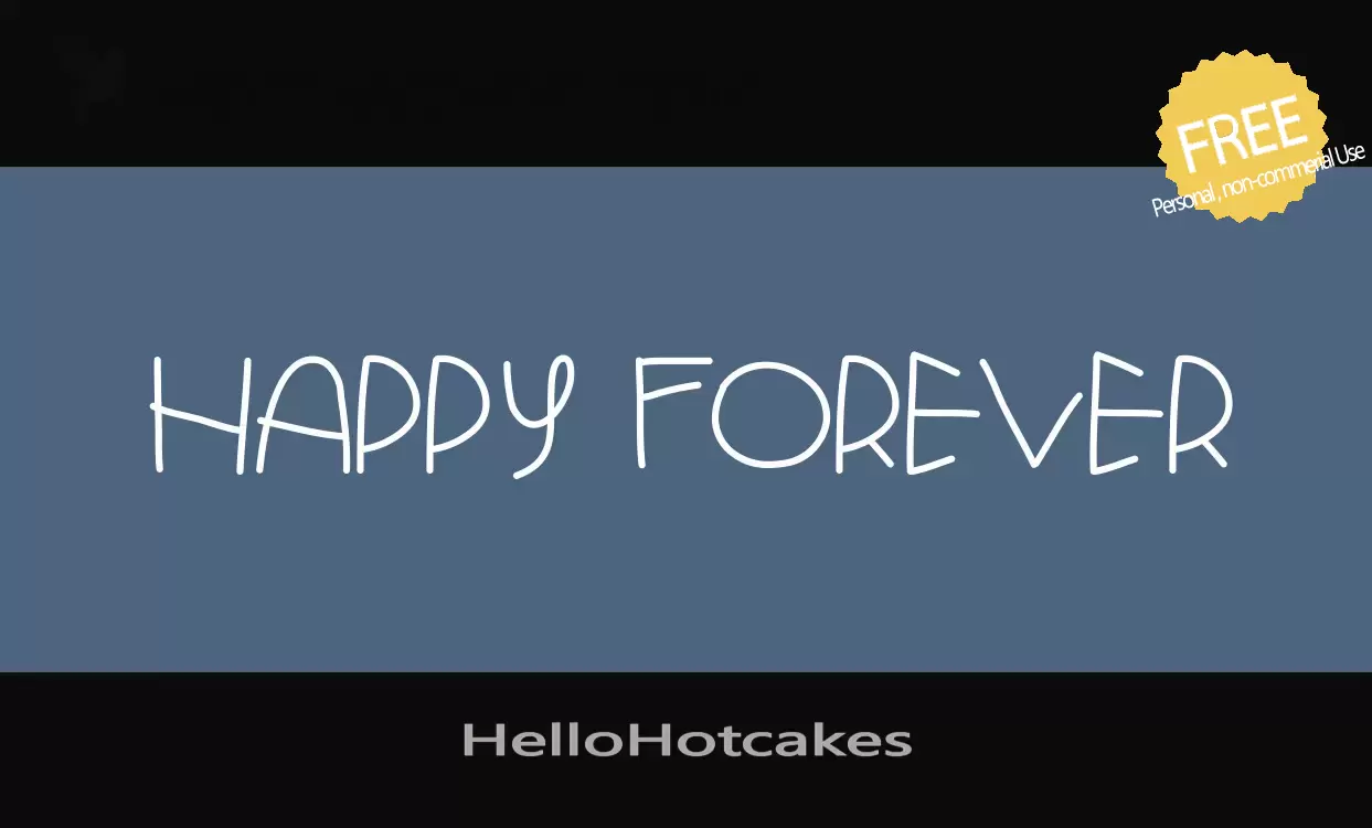 「HelloHotcakes」字体效果图