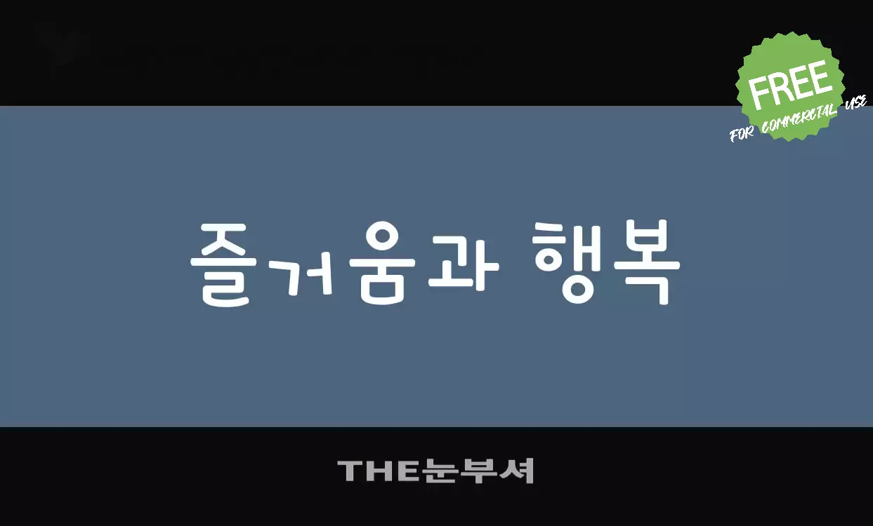 Font Sample of THE눈부셔