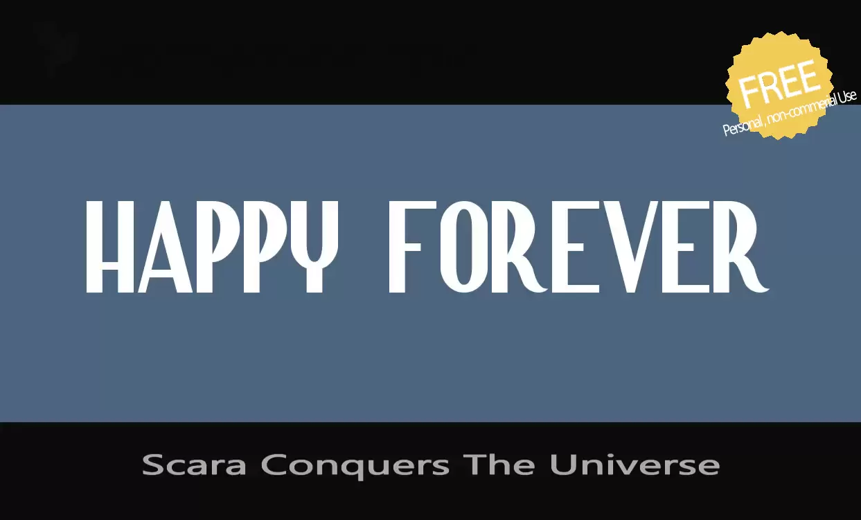 「Scara-Conquers-The-Universe」字体效果图