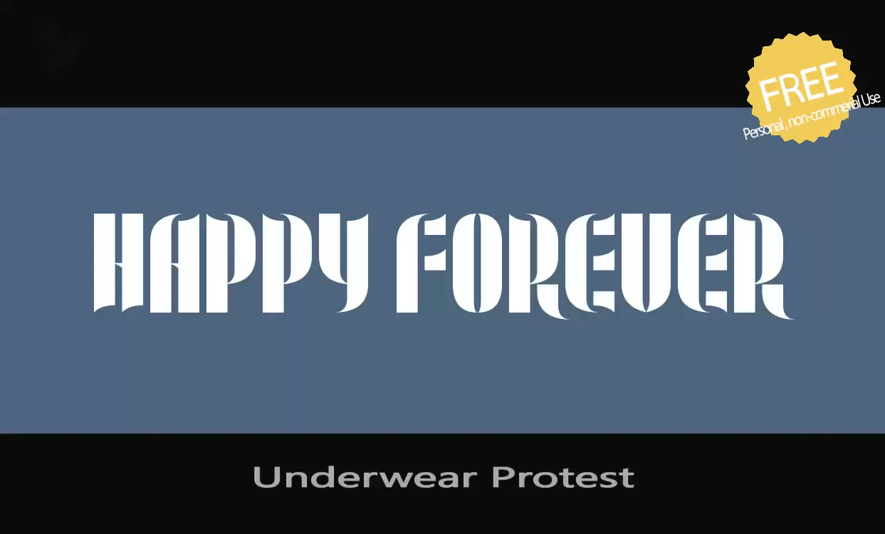 「Underwear-Protest」字体效果图