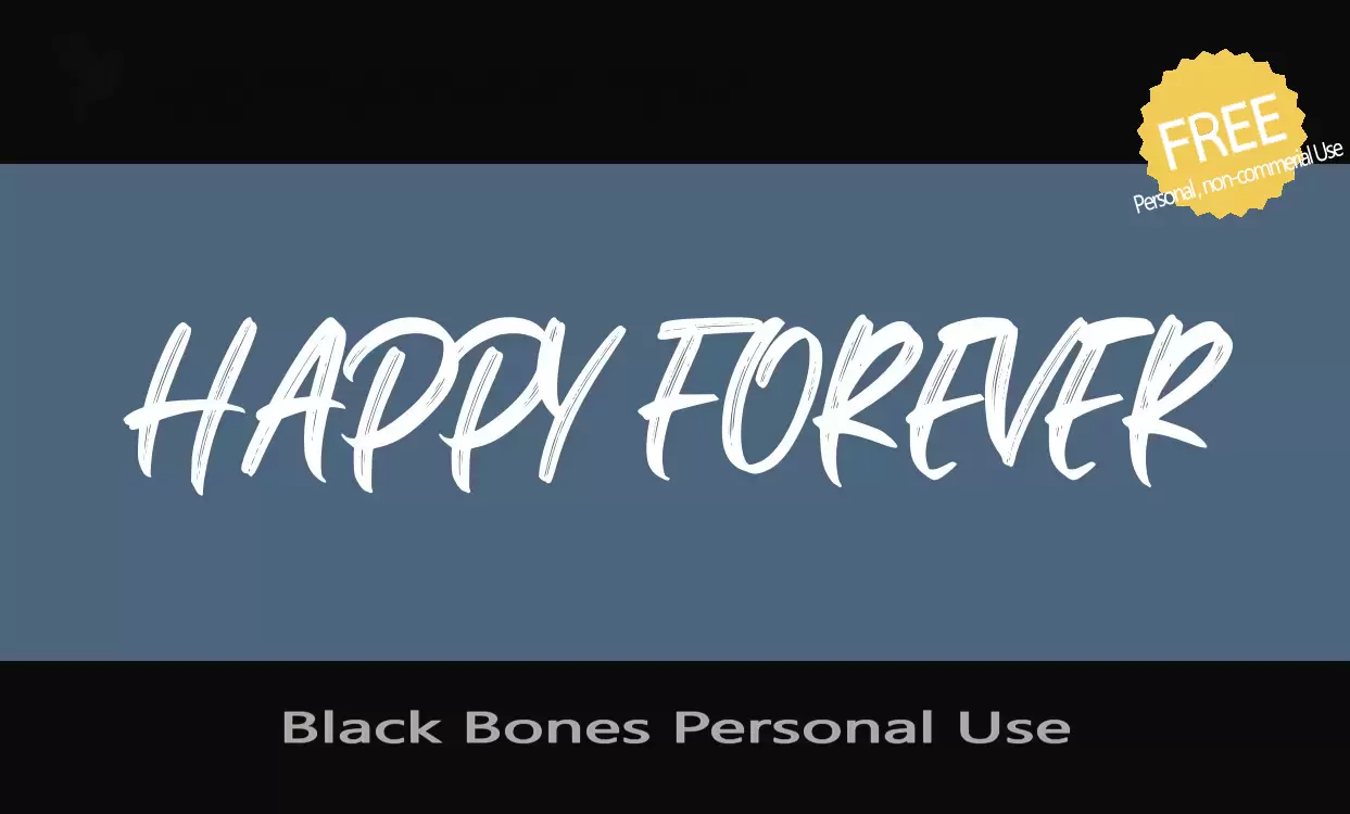 「Black-Bones-Personal-Use」字体效果图