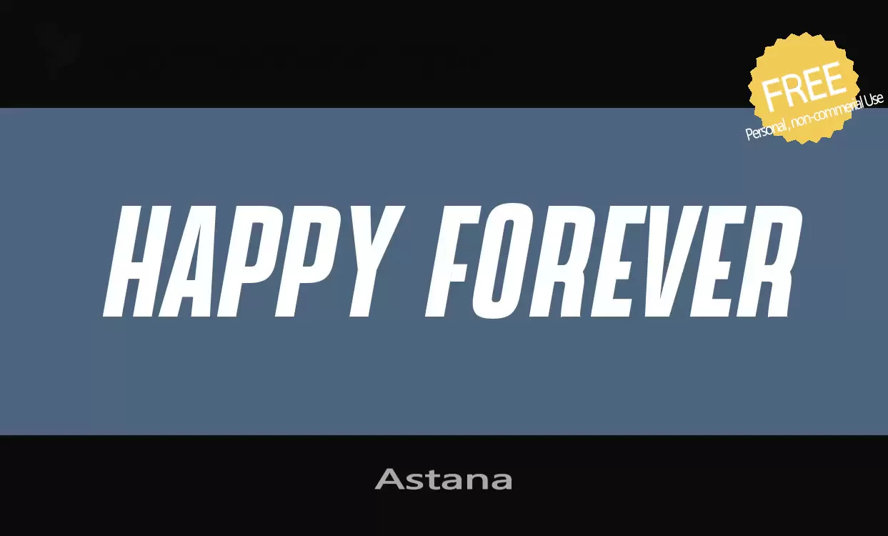Font Sample of Astana