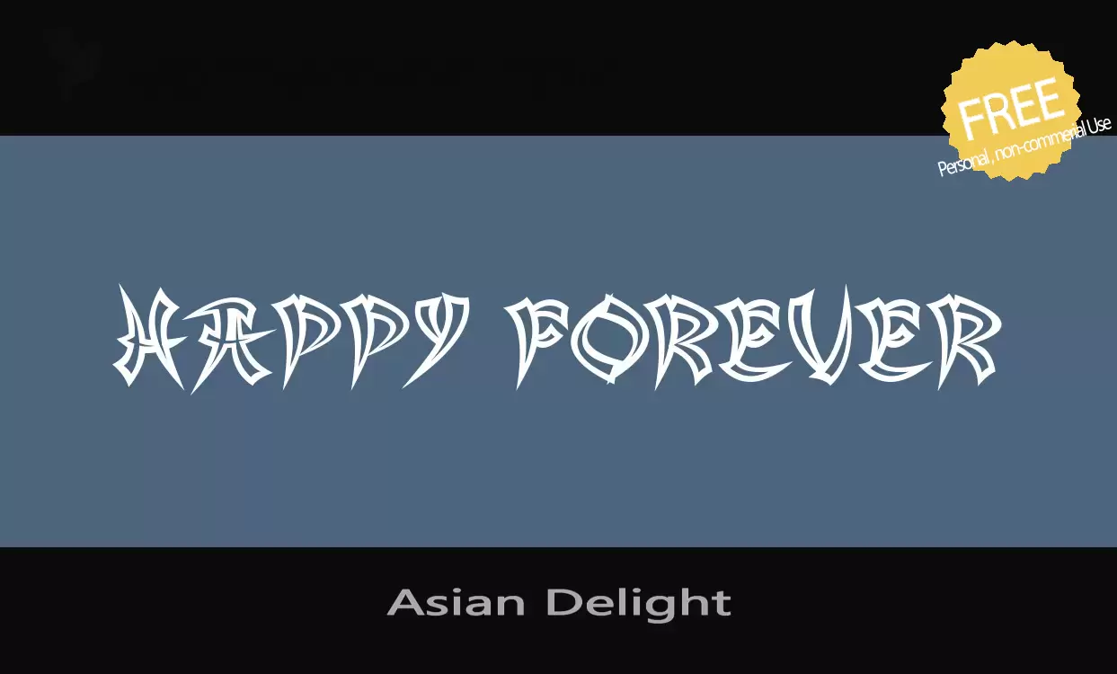 Font Sample of Asian-Delight