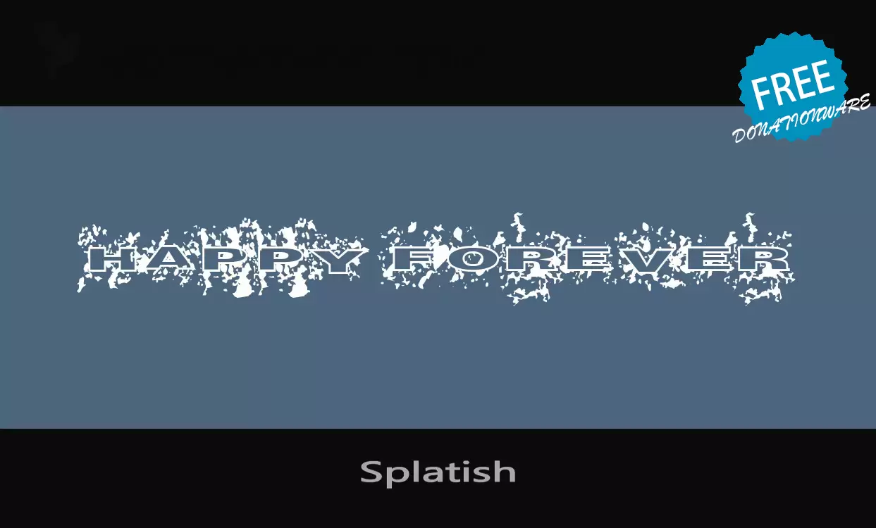 Font Sample of Splatish