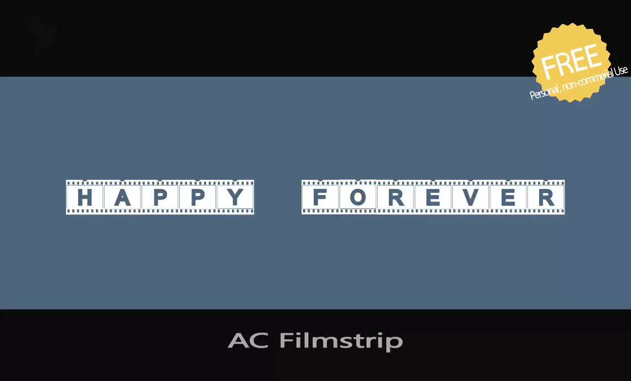 「AC-Filmstrip」字体效果图