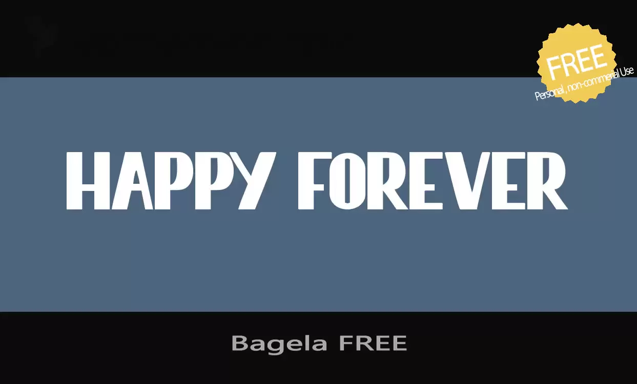 Font Sample of Bagela-FREE