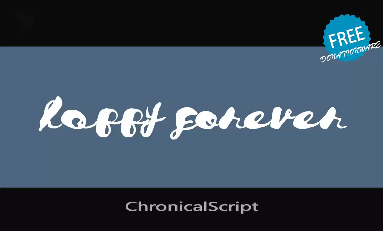 「ChronicalScript」字体效果图