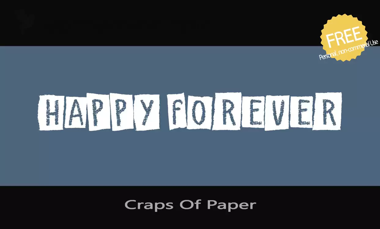 「Craps-Of-Paper」字体效果图